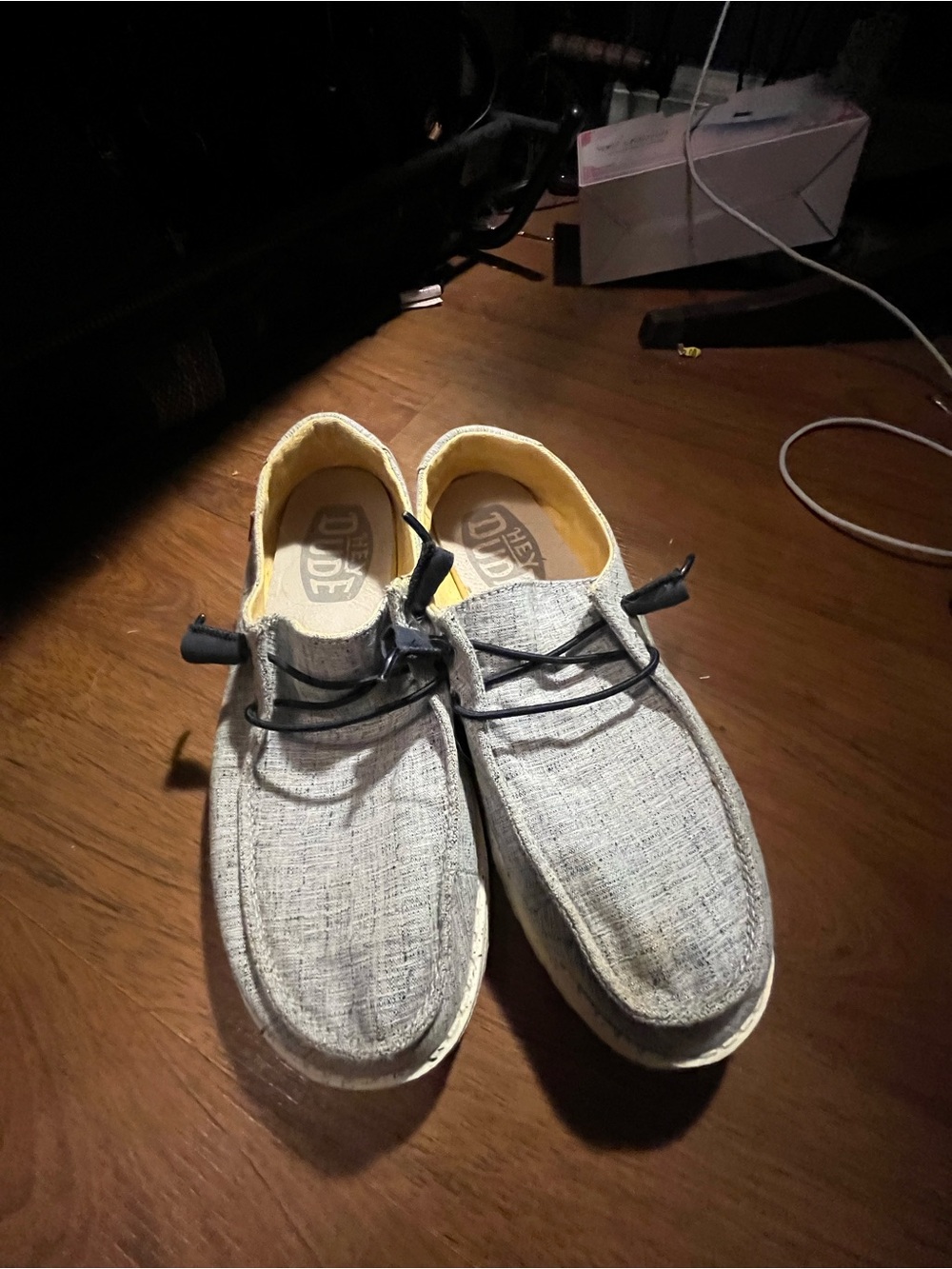 Casual Grey Slip-in On Women’s Shoes (Hey Dudes) with Elastic Laces